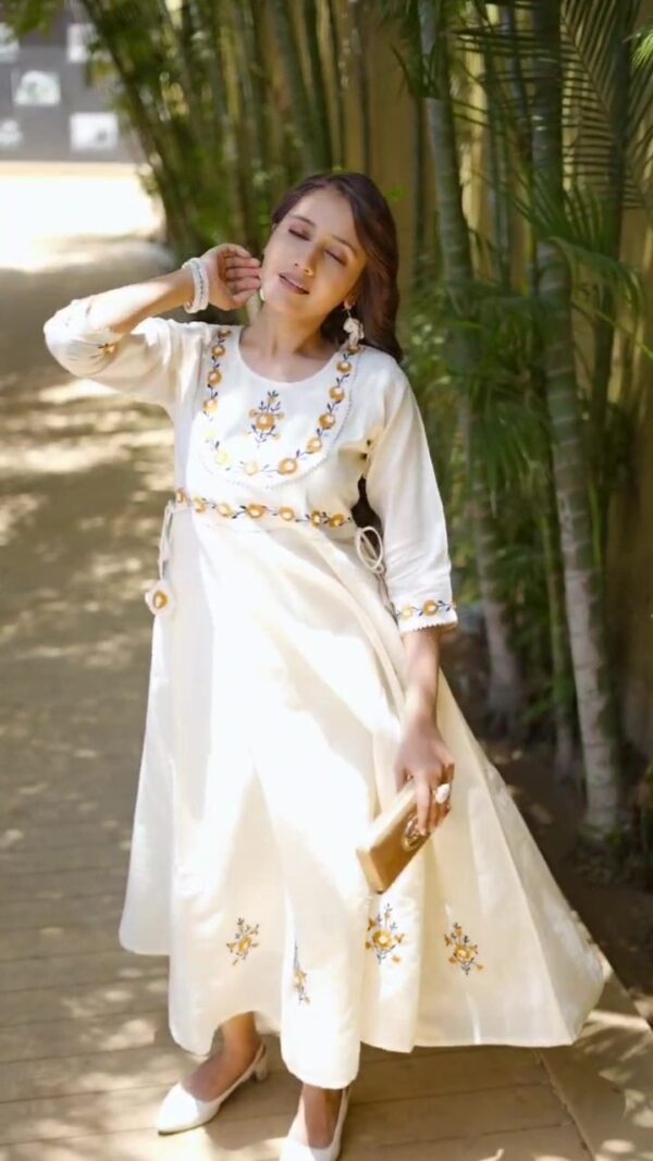 Anarkali Dress - Khadi Kurti - Image 6
