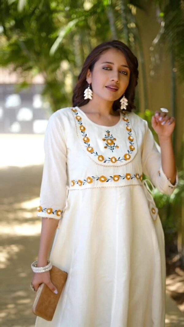 Anarkali Dress - Khadi Kurti - Image 2
