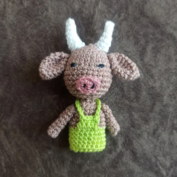 Crochet Goat Finger Puppets