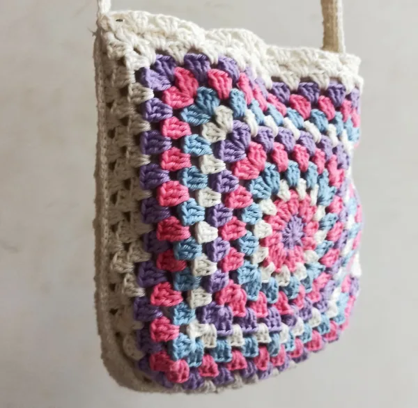 Crochet Granny Square Sling Bag