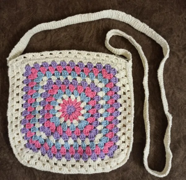 Crochet Granny Square Sling Bag