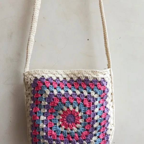 Crochet Granny Square Sling Bag