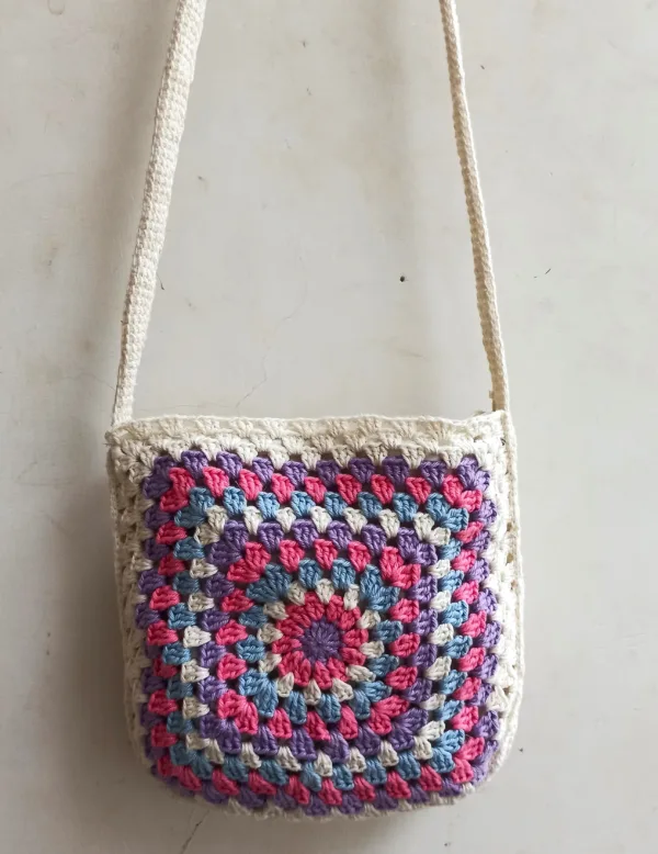 Crochet Granny Square Sling Bag
