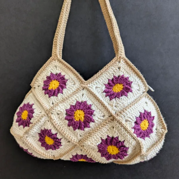 Granny Square Crochet Tote Bag