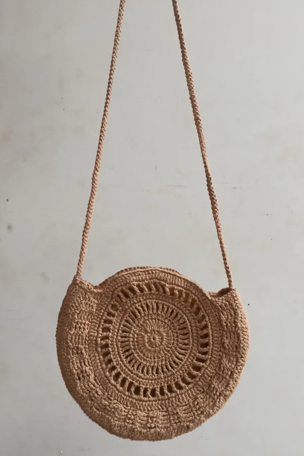 Hand-Crocheted Round Boho Crossbody Bag (2)