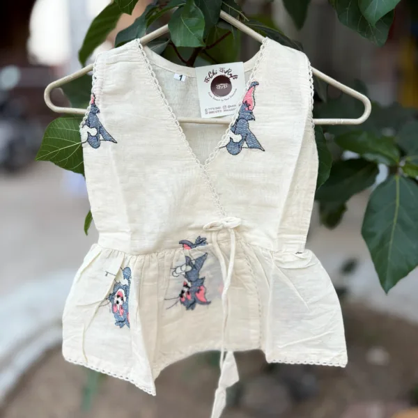 Tom and Jerry pattern khadi cotton kids wear