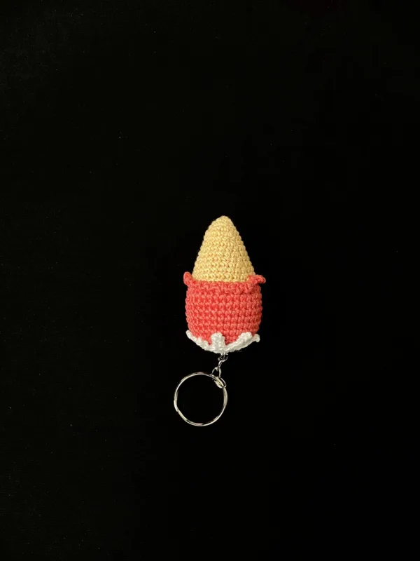 crochet-ice-cream-keychain-red